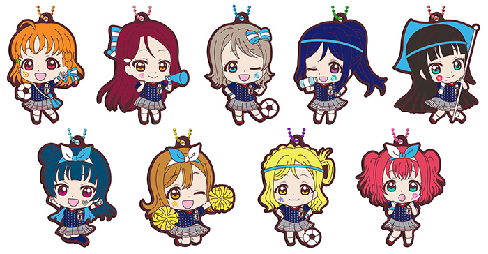 Love Live Sunshine Gashapon rubber straps football world cup