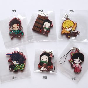 Demon Slayer: Kimetsu no Yaiba Gachapon Rubber Straps tanjiro nezuko zenitsu
