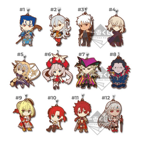 Fate/Grand Order Ichiban Kuji Rubber Straps