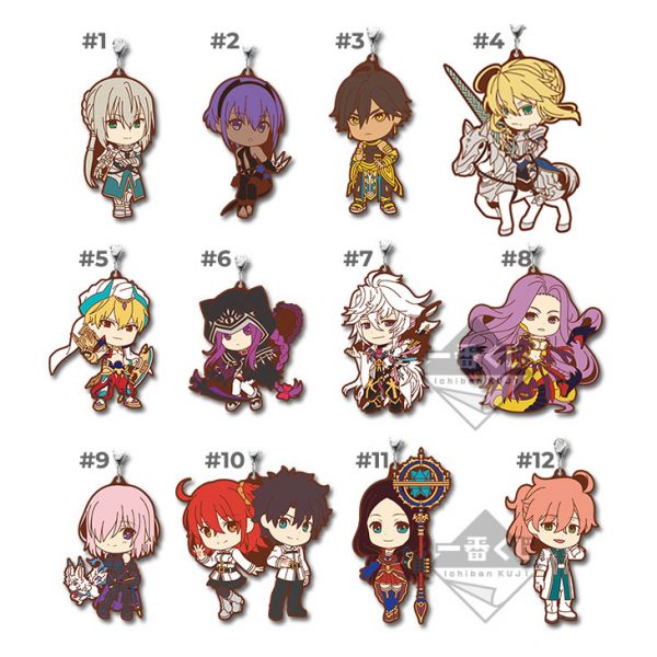 Fate/Grand Order Ichiban Kuji Rubber Straps