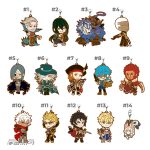 Fate/Grand Order Servant Boys Version Ichiban Kuji Rubber Straps