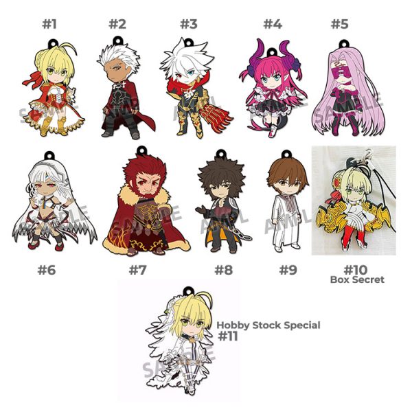 Fate/EXTELLA Pikuriru Rubber Straps Vol.1