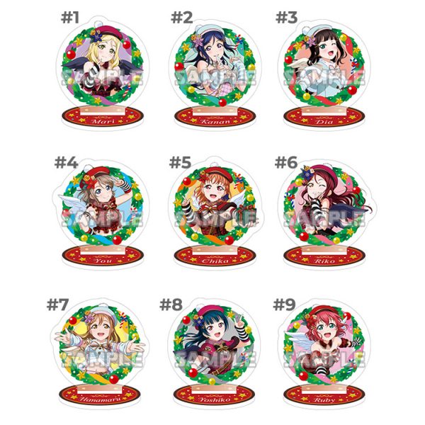 Love Live Sunshine Puchi Acrylic Stands Vol.1 Christmas - Image 1