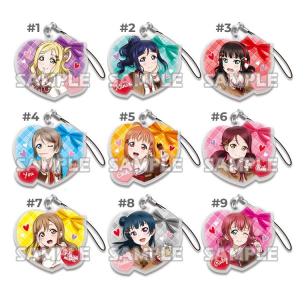 Love Live Sunshine Valentine's Acrylic Straps