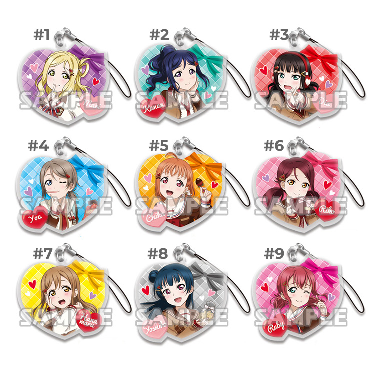 lls-acrylic-007 Love Live Sunshine Valentine's Acrylic Straps
