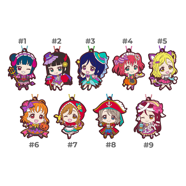 lls-rubber-005 Love Live Sunshine Halloween Gashapon Rubber Straps Vol.6