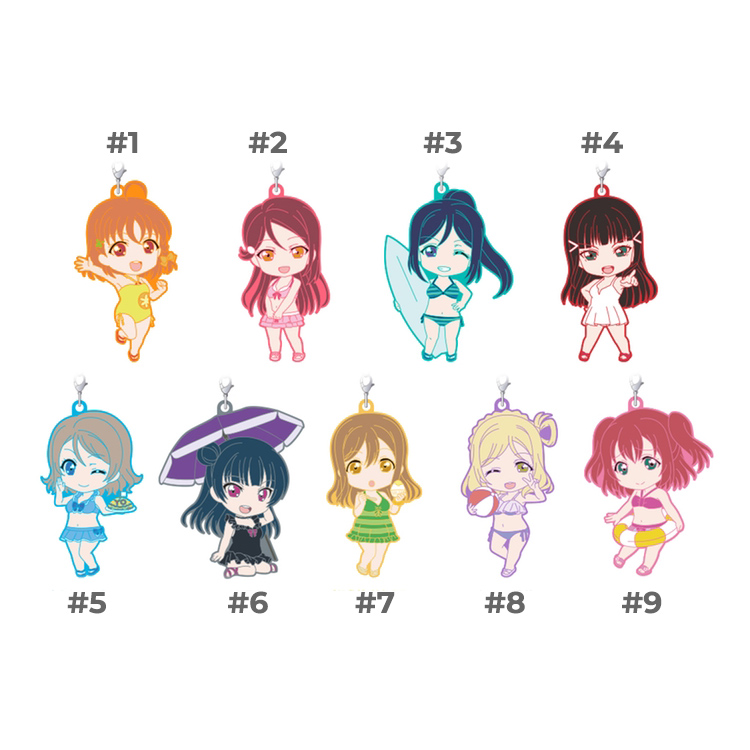 lls-rubber-011 Love Live Sunshine GSC Nendoroid Plus Swimwear Version Rubber Straps