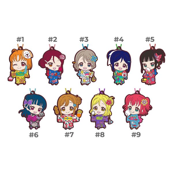 Love Live Sunshine Yukata Gashapon Rubber Straps Vol.11