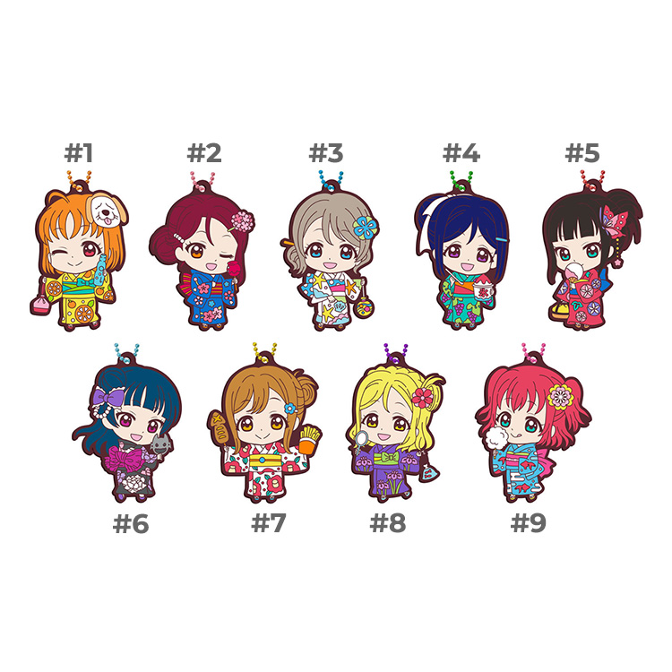 lls-rubber-012 Love Live Sunshine Yukata Gashapon Rubber Straps Vol.11