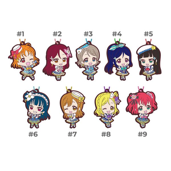 Love Live Sunshine Aozora Jumping Heart Gashapon Rubber Straps Vol.13