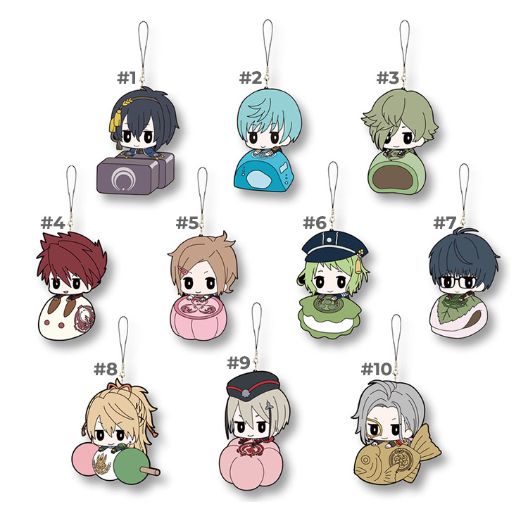 tourabu-rubber-032 Touken Ranbu Minna no Kuji Wagashi Rubber Straps