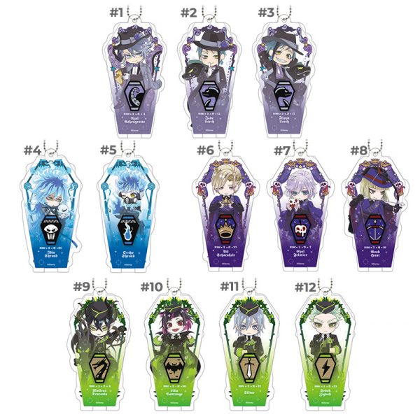Twisted Wonderland 7/11 Exclusive Acrylic Stand Charms Octavinelle Pomefiore Ignihyde Diasomnia