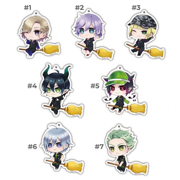 Twisted Wonderland Flying Acrylic Keyrings Vol.3 vil epel malleus lilia silver sebek